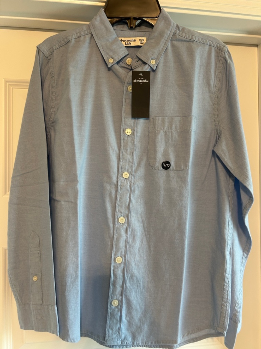Abercrombie & Fitch Light Blue Button-Down Shirt - Men's